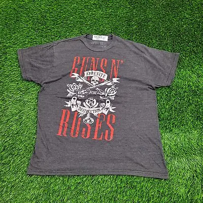 Guns-N-Roses Rock Band Shirt Womens Large 20x26 Gray Appetite-For-Destruction • $16.10