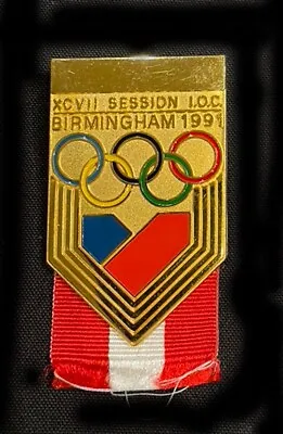 1991 97th IOC BIRMINGHAM UK Olympic Session Badge EXCELLENT CONDITION • $179