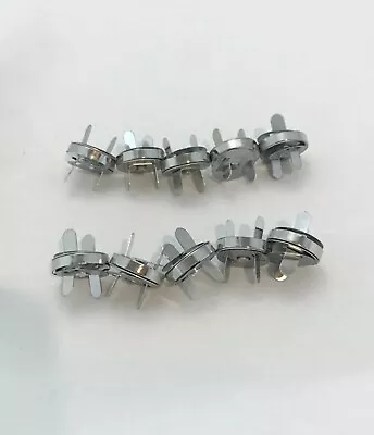 10 Sets 18Mm Silver Magnetic Button Clasp Snaps Great For Sewing Leather Clothes • $4.49