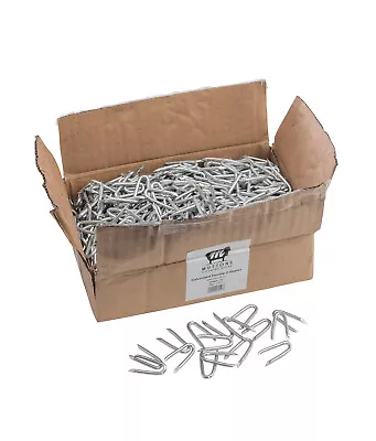 5KG Box Galvanised Staples U Nails Netting Fence Post 20mm 25mm 30mm 40mm 50mm • £15.25