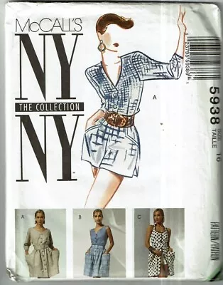 McCalls #5938 NY Collection Top-Halter Top-Shorts-Skirt & Belt Pattern Sz 16 UC • $9.99