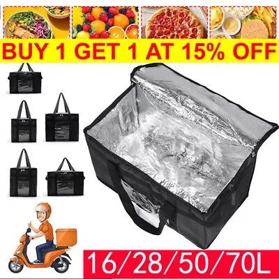 28-70L Food Delivery Insulated Bags Pizza Takeaway Thermal Warm/Cold Bag Ruck UK • £10.99