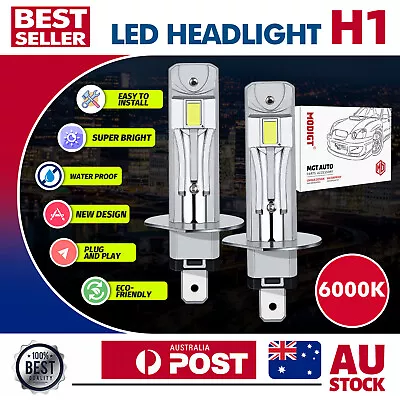 2x H1 LED Headlight Bulb Kit High Beam Xenon White Bulbs 6000K 20000LM CANBUS • $42.08