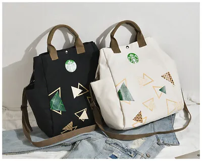 Starbucks Leisure Tote Messenger Canvas Bag Lady Large Eco-friendly Shopping Bag • $14.24