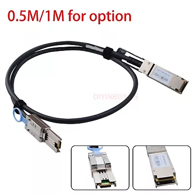 External SAS Cable QSFP SFF-8436 To Mini SAS SFF-8088 DDR Cable For Netapp 0.5-1 • $19.98