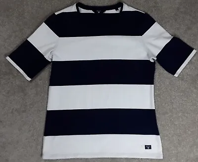 £10.95 • Buy Gant Womens Striped,Blue And White,Sailor Style,Short Sleeve Top. Size - Small.