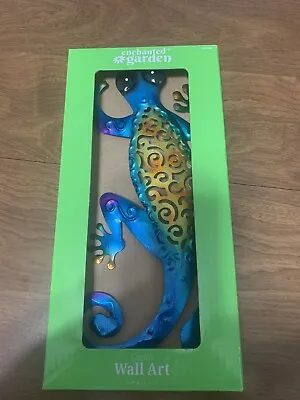 10  Gecko Multi-colored Metal Hanging Wall Art Home & Garden Decor • $2