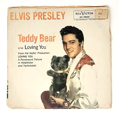 Elvis Presley ~ Teddy Bear/loving You Picture Sleeve & Record Vg/vg+ 1957 • $19.95
