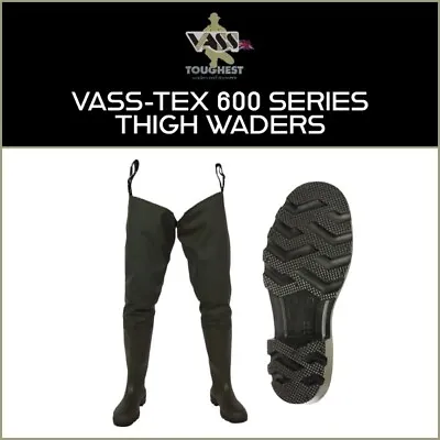 £42.99 • Buy Vass-tex 650 Series Thigh Waders - All Sizes | New - Carp Fishing/boating