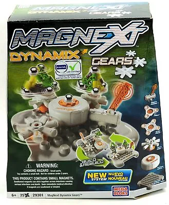 2008 Vintage NOS Mega Bloks Magnext Dynamix Gears Building Toy Set Sealed Box • $57.99