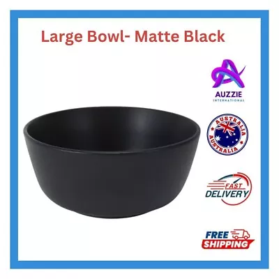 Large Pasta Salad Bowl Stoneware Dinner Set Matte Black • $2.60