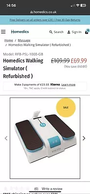 HoMedics PSL-1000-GB 3 Speeds Easy Remote Control Leg Exerciser • £10