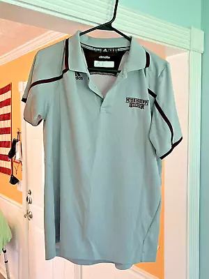 Adidas Mississippi State MSU Gray Polo Shirt Size M • $25