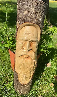 £17.49 • Buy Stunning Green Man Log - 50cm (hand Carved In Bali)  Design B