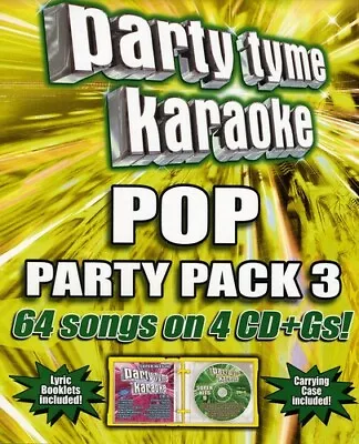 PARTY TYME KARAOKE Pop 64 Song Party Pack 3 Lady Gaga Katy Perry Beyonce TI Pink • $10