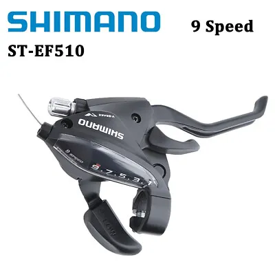 Shimano ST-EF510 Shifter 9 Speed Brake Right V-Brake Upgraded Version Of EF51 • $32.95