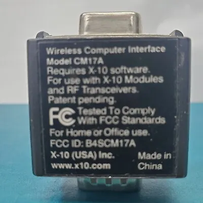 $11.95 • Buy X10 Wireless Computer Interface CM17A For Use With X-10 Modules & RF Transceiver