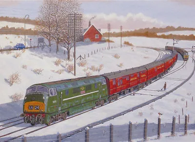 Class 42 Warship Diesel Locomotive Engine Railway Train Christmas Xmas Card • £1.95