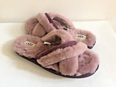 Ugg Abela Dusk Fluff Flip Flop Mocassin Slip On Sandal Us 10 / Eu 41 / Uk 8.5  • $75