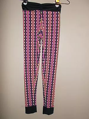 New Fit Style Womens Size S Multi-Color Vertical Striped Skinny Stretch Jeggings • $12.75