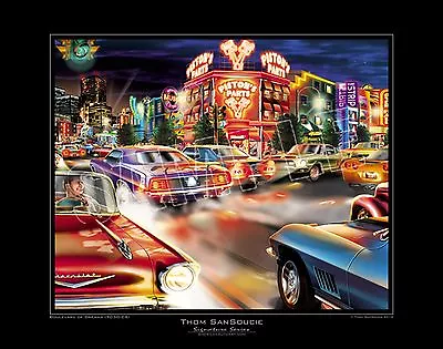 Ford Chevy Gm Mopar  Mixed Color Car Art Print 9050-cs   ** Free Usa Shipping ** • $34.99