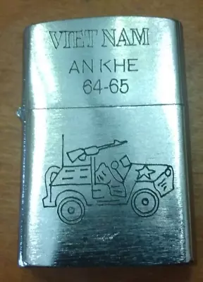 Authentic / Viet Nam / Zippo Cigarette Lighter / 3rd Marine Div / An Khe / 64-65 • $40