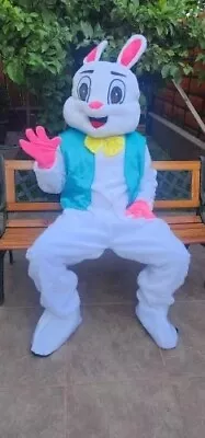 5.2-6ft Mascot Costume Adult Easter Cosplay Rabbit Cartoon Cotton Fancy Dress • $122.99