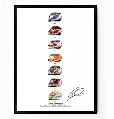 Lewis Hamilton Signed Print Photo Poster 2021 Framed F1 Formula One Mercedes • £29.99