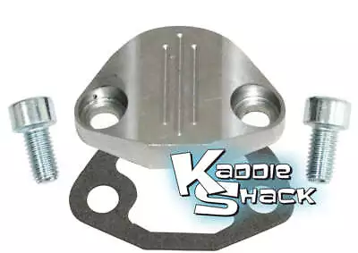 Polished Aluminum Fuel Pump Block Off Plate Kit VW Bug 1600 Type 1 Engine • $33.95