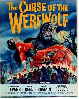 YVONNE ROMAIN Signed Autographed THE CURSE OF THE WEREWOLF Photo • $283.26