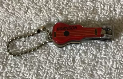 VTG BRANSON Missouri Guitar Souvenir Keychain Fingernail Red Nail Clippers Metal • $4.99