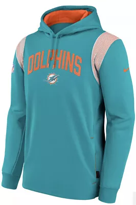 Miami Dolphins Nike Sideline Therma-FIT Green Pullover Hoodie Men’s 2XL XX Large • $96