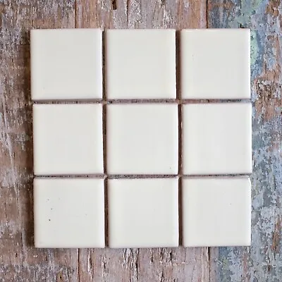 9 X  Ceramic Mexican Tiles Blanco Off White -  SMALL SIZE 5 X 5 Cms • £5.85