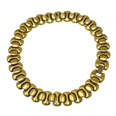 Vintage Monet Chocker Link Necklace Gold Tone Signed Classic Elegant Timeless • $29.99