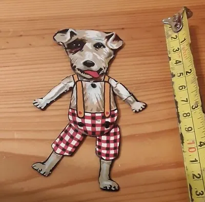 Fancy Dog Vintage Ornament Puppet Marionette Cardboard • £6.95