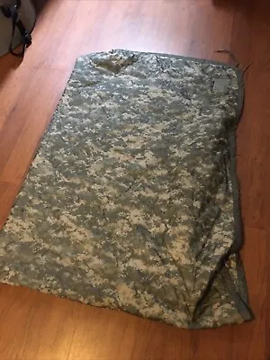 US Military Army ACU Digital Wet Weather PONCHO LINER Woobie Blanket VGC • $16.95