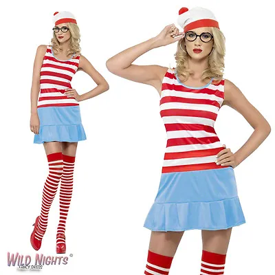 £24.50 • Buy Fancy Dress Costume # Ladies Where's Wally Waldo Wenda Cutie Dress Size 4-14