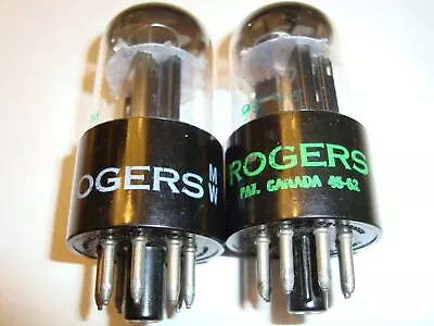 One Pair Of 6SN7GTB Tubes Sylvania (Canada) For Rogers Black Angled Plate • $28