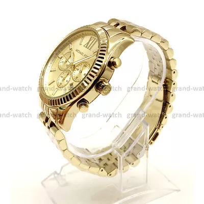 Michael Kors MK8281 Lexington Gold Stainless Steel Band Chronograph Men's Watch • $109