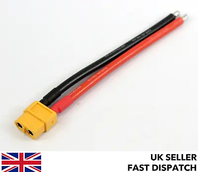 Female XT60 Connector Pigtail/cable 100mm 12AWG Silicone Wire RC LiPo Battery • £3.25