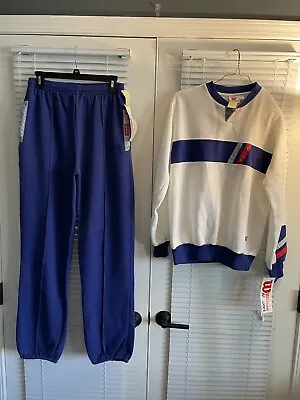 Vintage Wilson Warm Up Tracksuit Sweatsuit Sweatshirt Sweatpants Joggers M NWT • $64.99