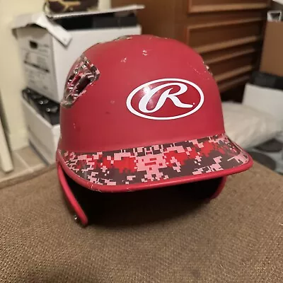 Rawlings Batting Helmet Camo Red S80X2J-R1  Junior 6 3/8-7 1/8 80 Mph • $19.99