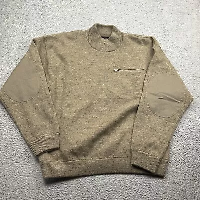 Cabelas Sweater Mens Extra Large Chunky Knit Wool Pullover Lined Wind Shear • $44.99