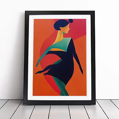 Dancer Woman In Abstract No.4 Wall Art Print Framed Canvas Picture Poster Decor • £29.95