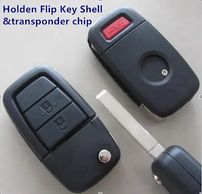 $25 • Buy Holden Commodore VE Ute Wagon 2 Button Remote Flip Key Shell & Transponder Chip 