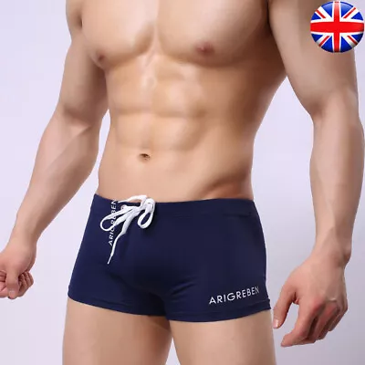 Mens Summer Swim Shorts Swimwear Swimming Trunks Underwear Boxer Briefs Pants~ • £5.95