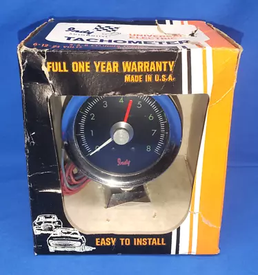 NOS Vintage 1960s Indy Automotive Tachometer In Dash Mount Cup Day 2 Hot Rod • $199.99