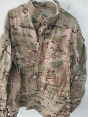 US ARMY ISSUE  MULTICAM  -  FLAME RESISTANT  Large Long Jacket Used Gg • $23