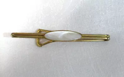 Vintage Tie Bar Tie Clip Mother Of Pearl 2.5  W Gift Box • $18