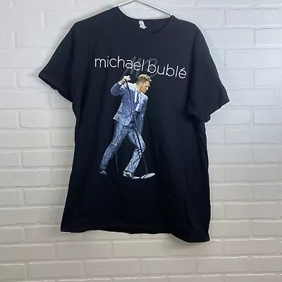 Michael Buble Band Concert Tee Unisex Slim Fit Black Size XL • £14.45